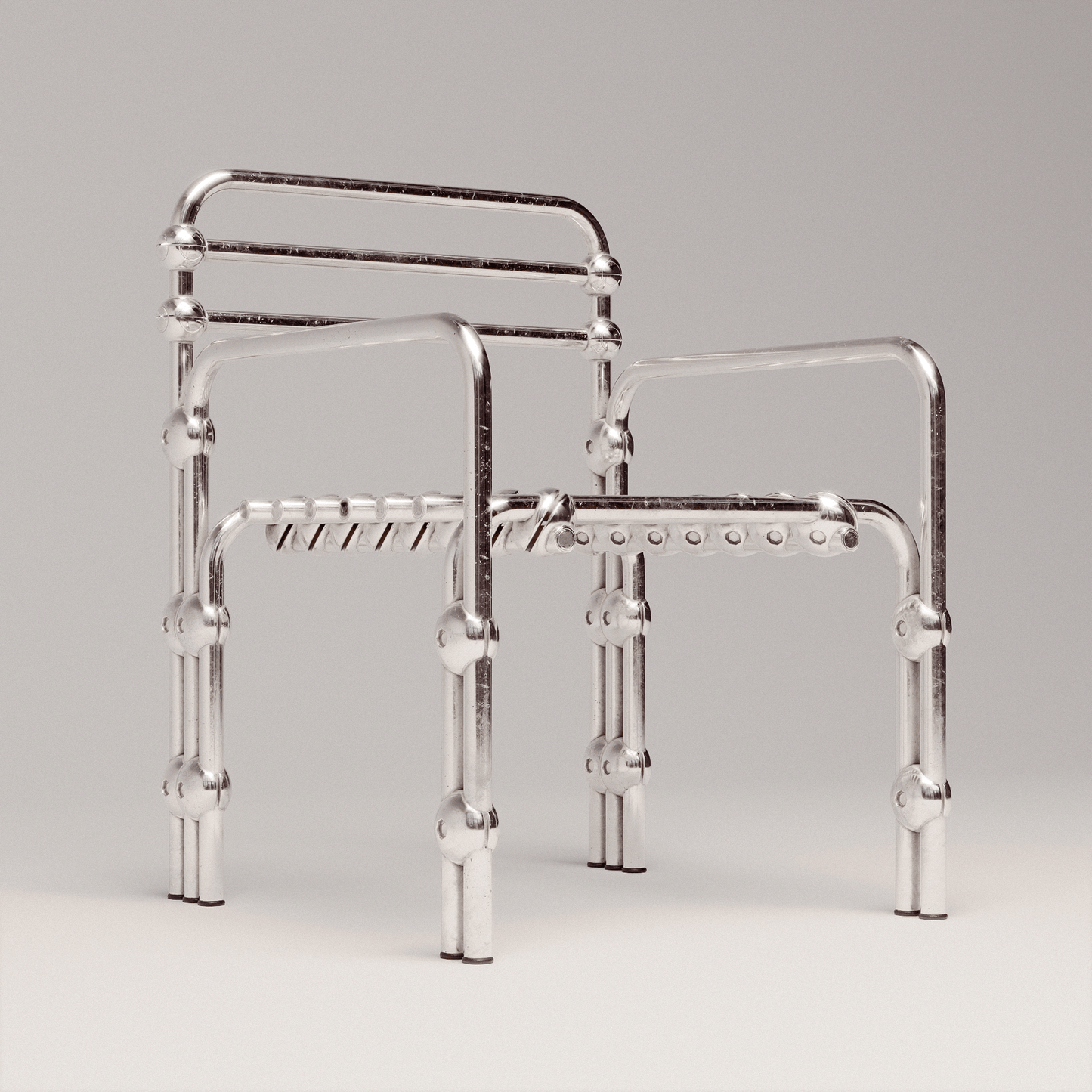 Chromed Lounge Chair