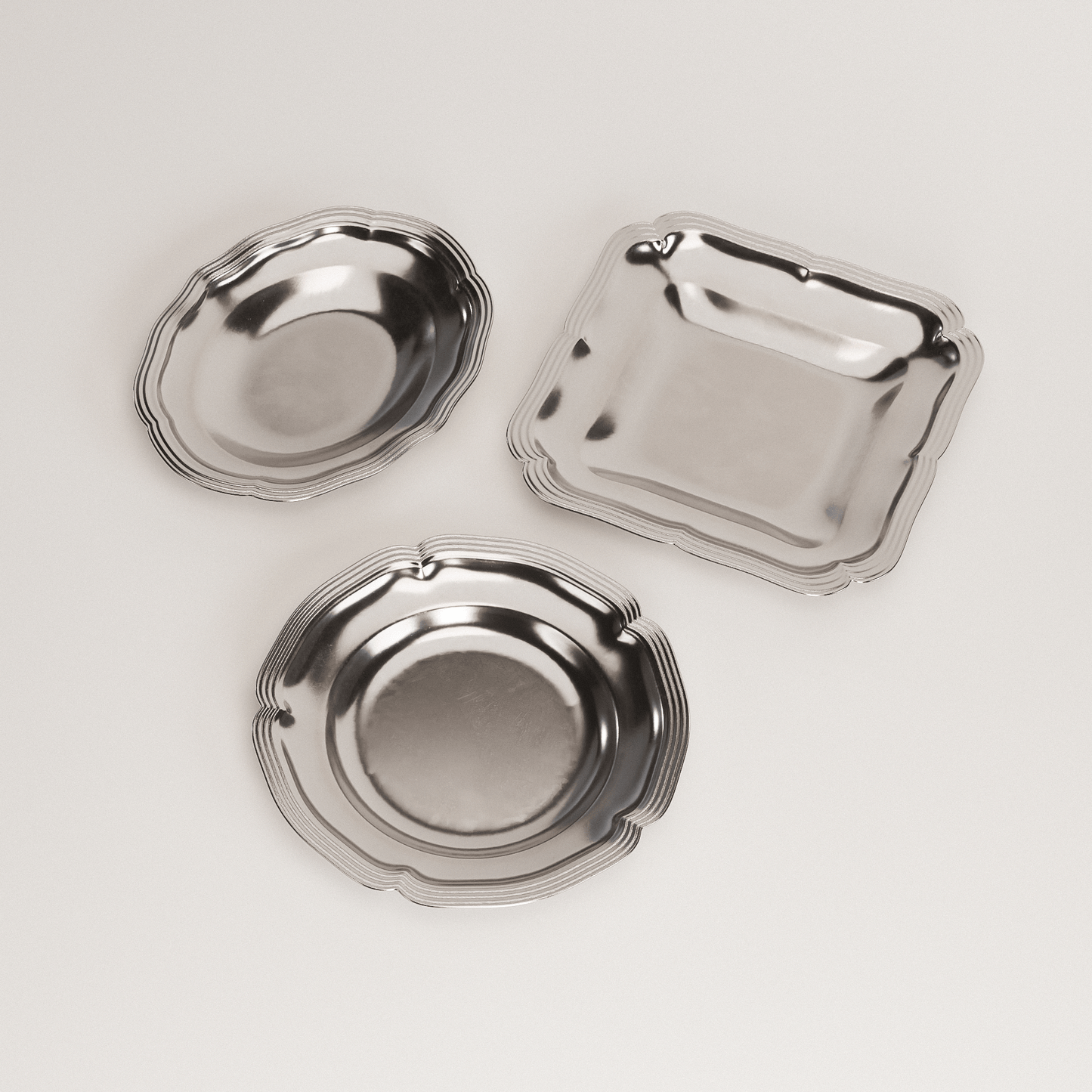 Pewter Plates Set
