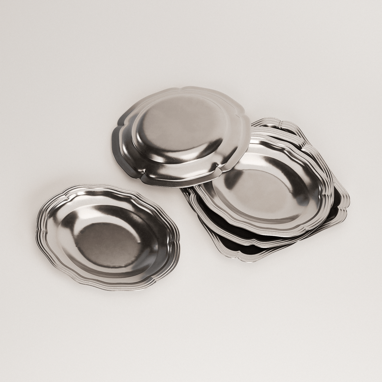 Pewter Plates Set