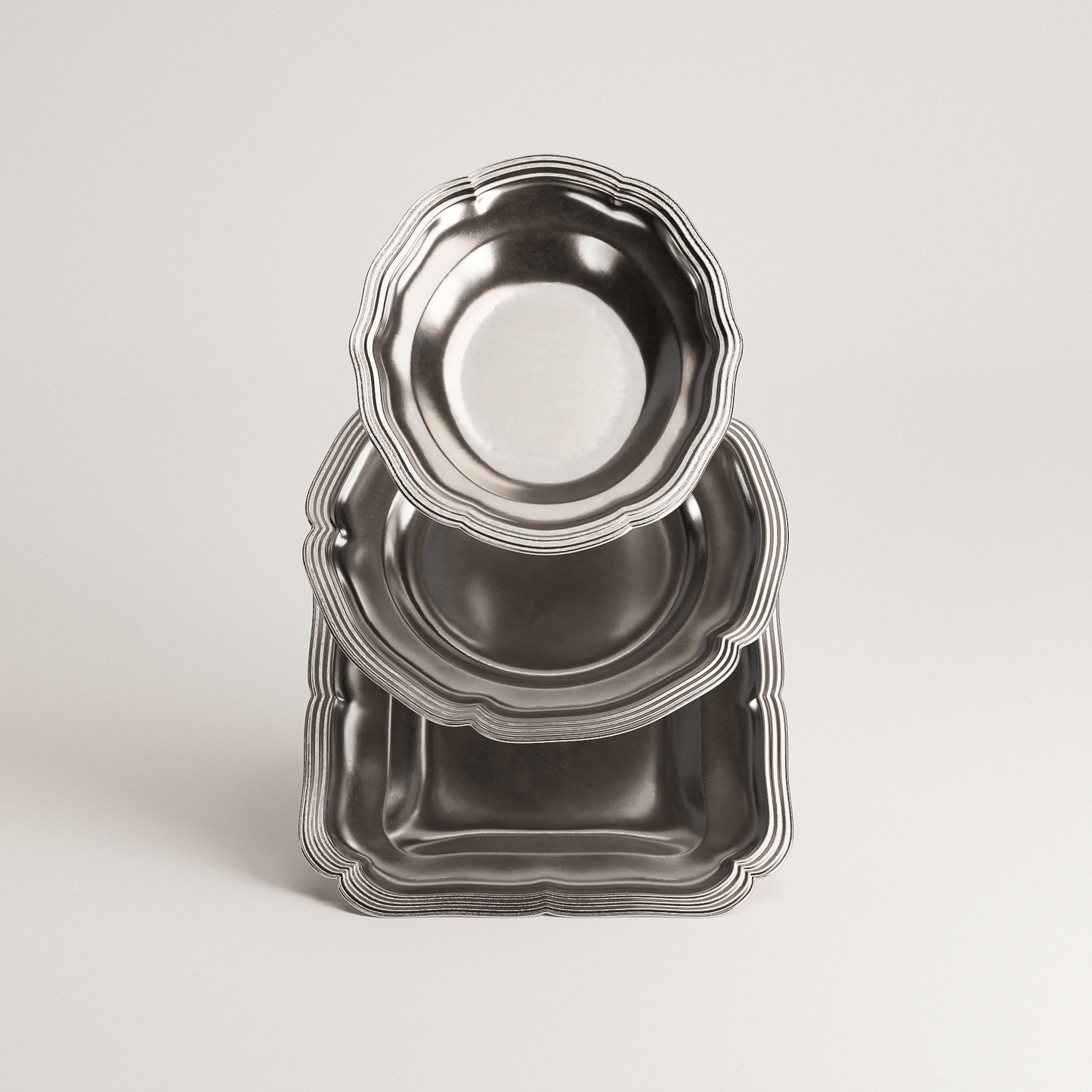 Pewter Plates Set