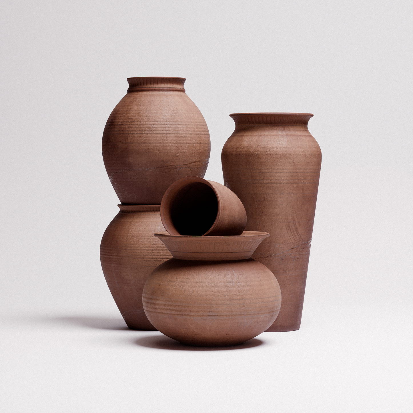 Terracotta Pots Set 01