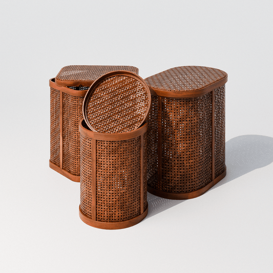Wicker Bins Set