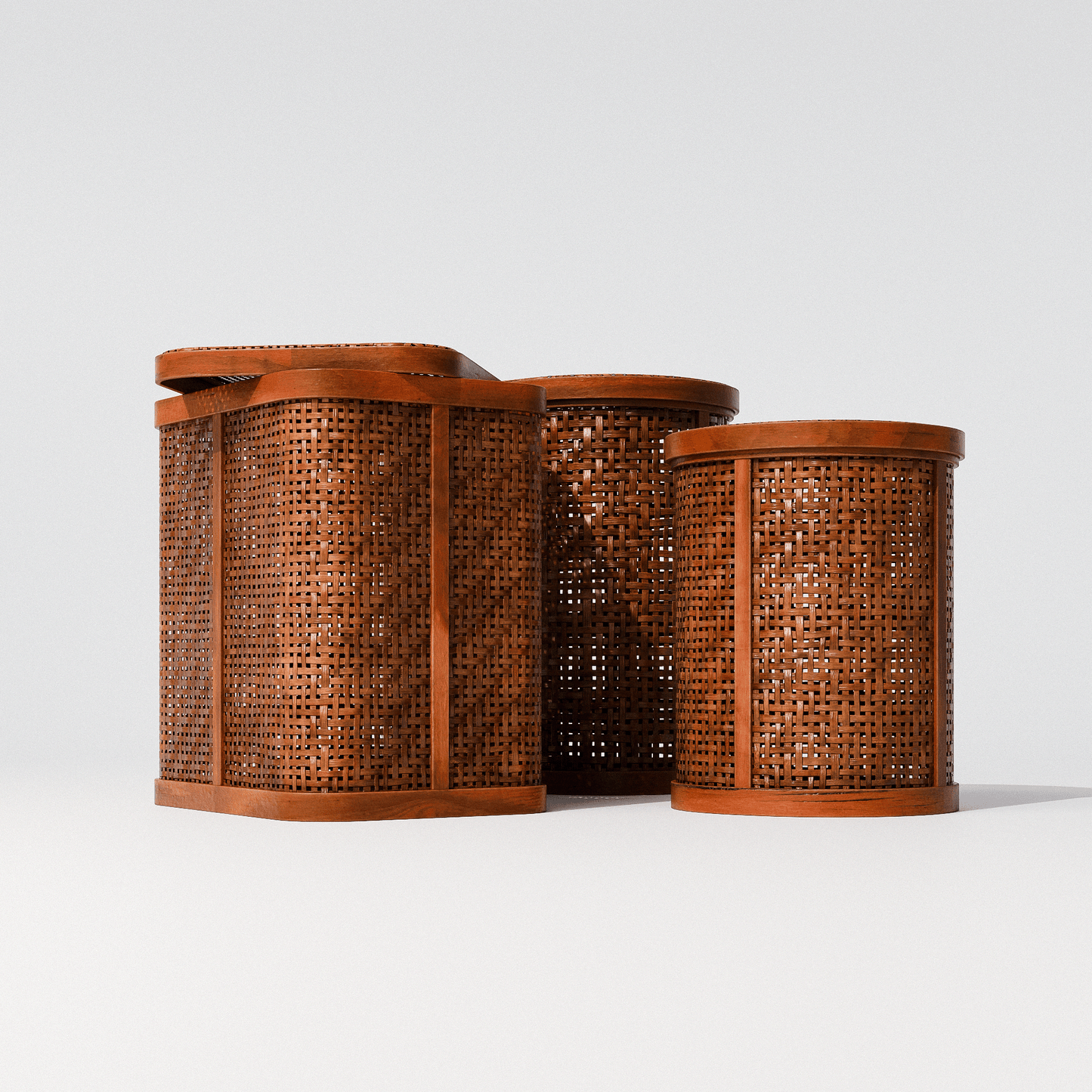 Wicker Bins Set