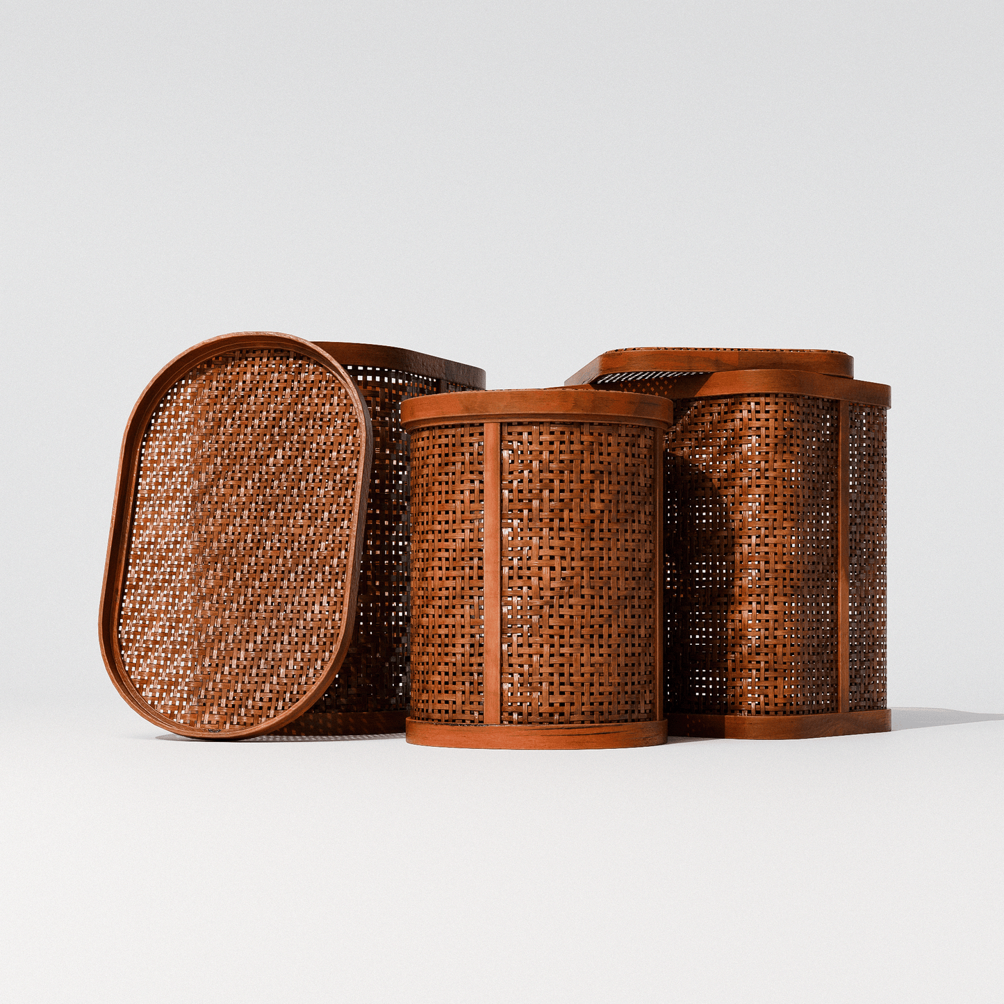 Wicker Bins Set