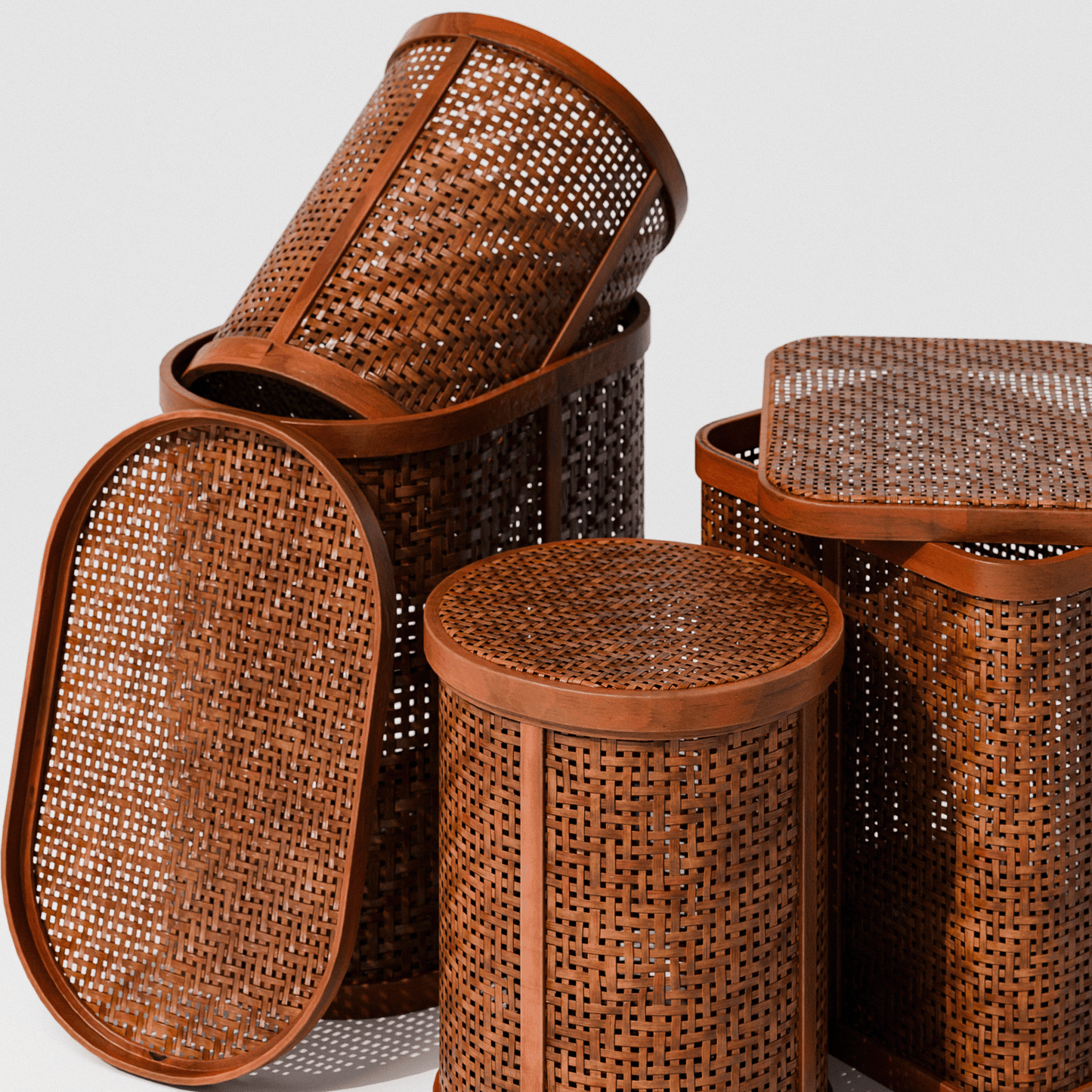 Wicker Bins Set
