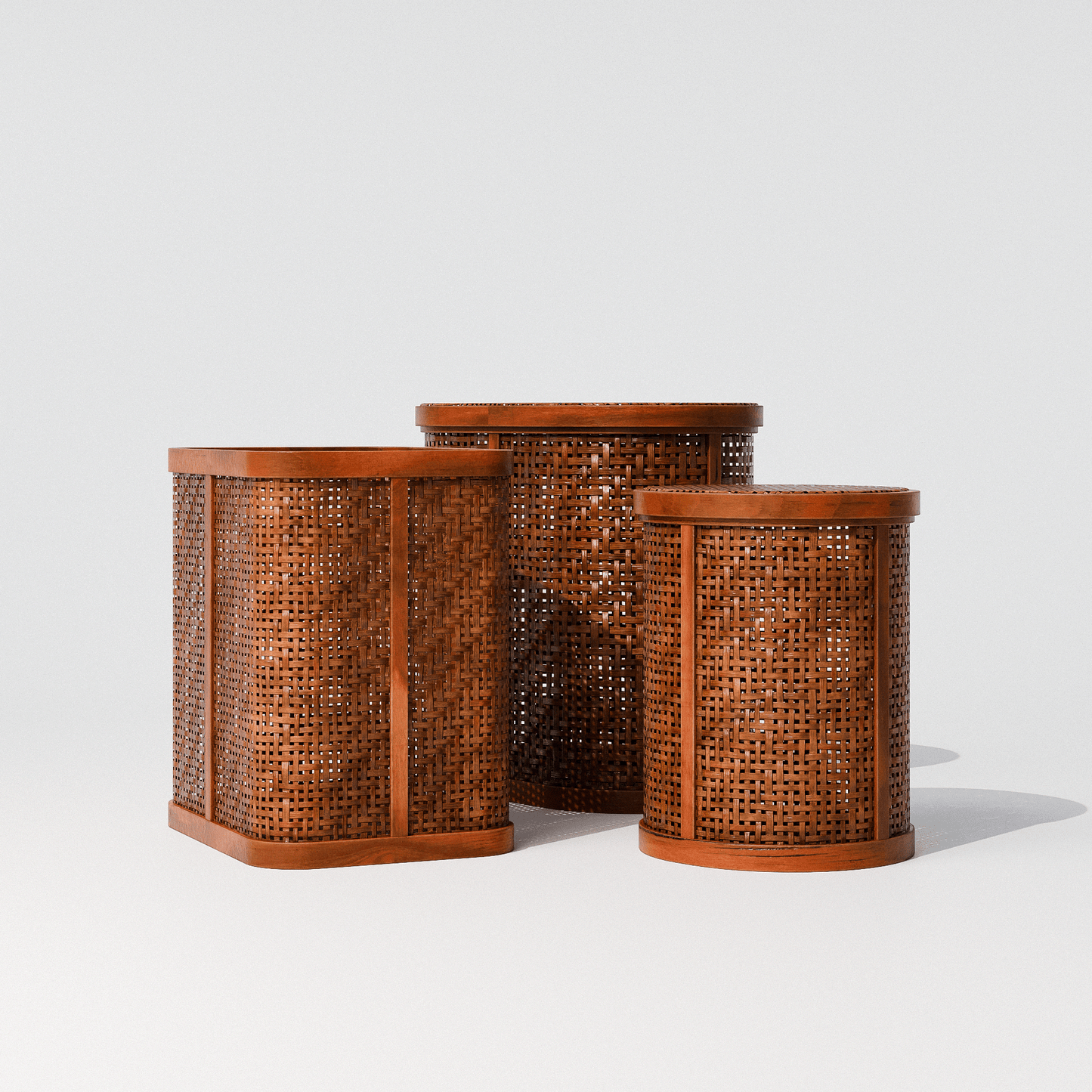 Wicker Bins Set