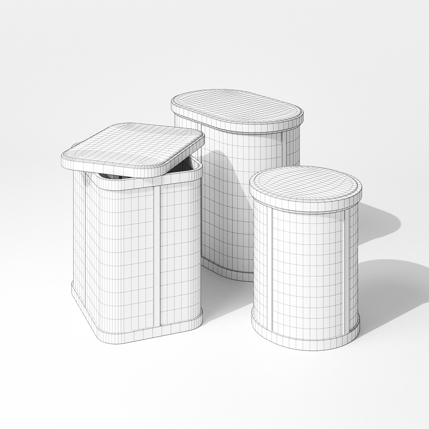 Wicker Bins Set
