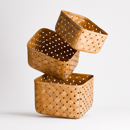 Bamboo Weave Basket Set