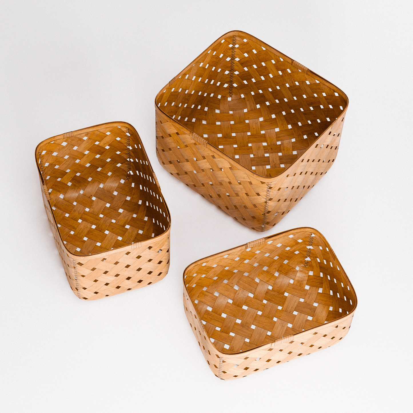 Bamboo Weave Basket Set