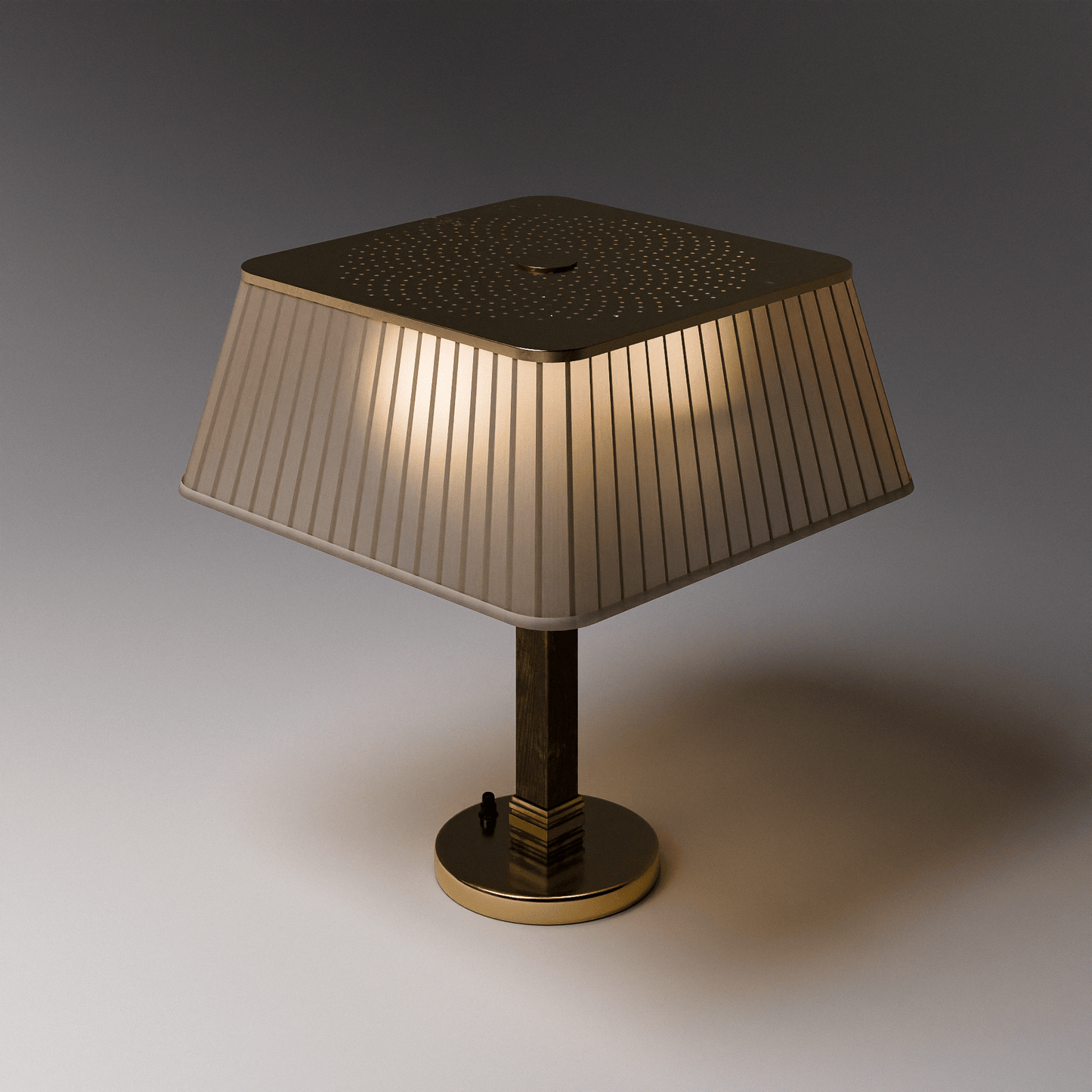 Brass Silk Table Lamp