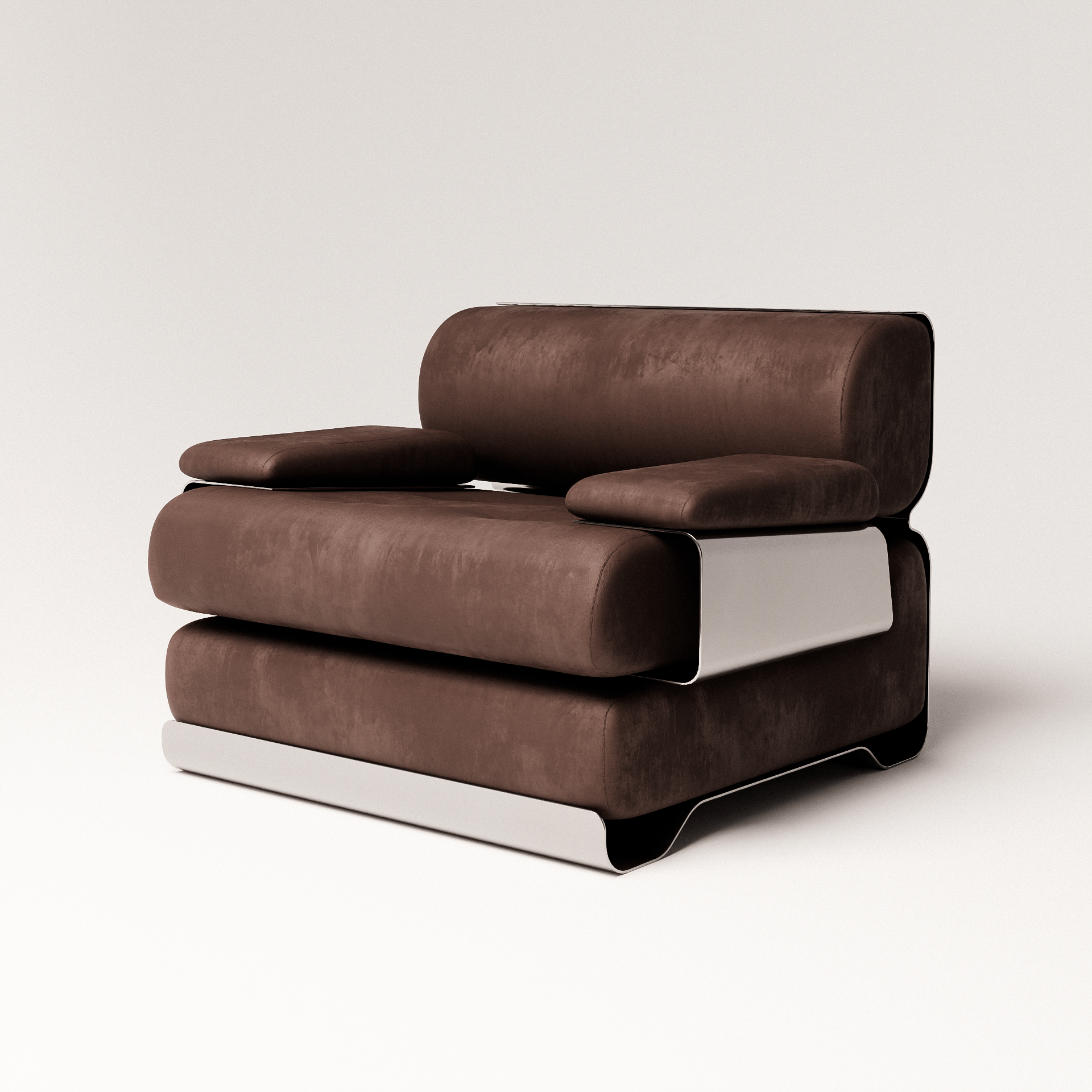 Bulky Form Bulky Lounge Chair 3D Model – Wunderform