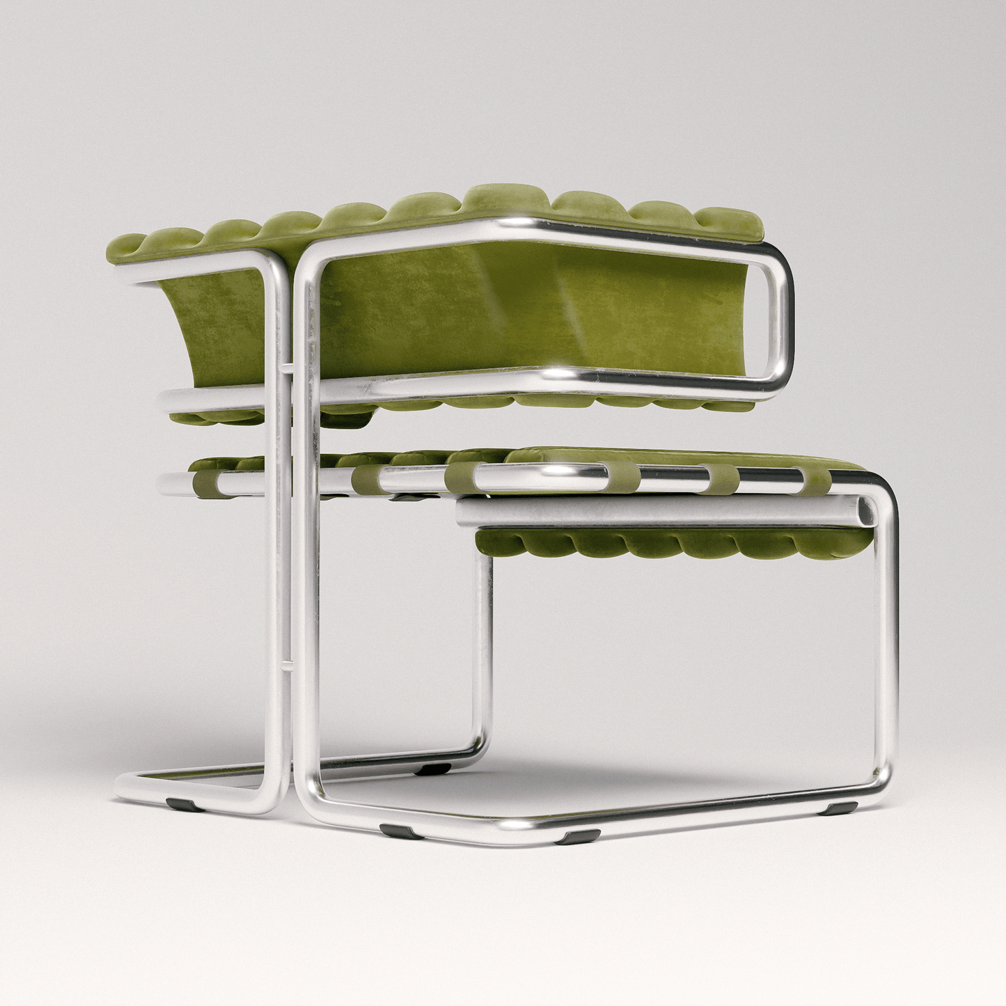 Cubist Tubular Lounge Chair
