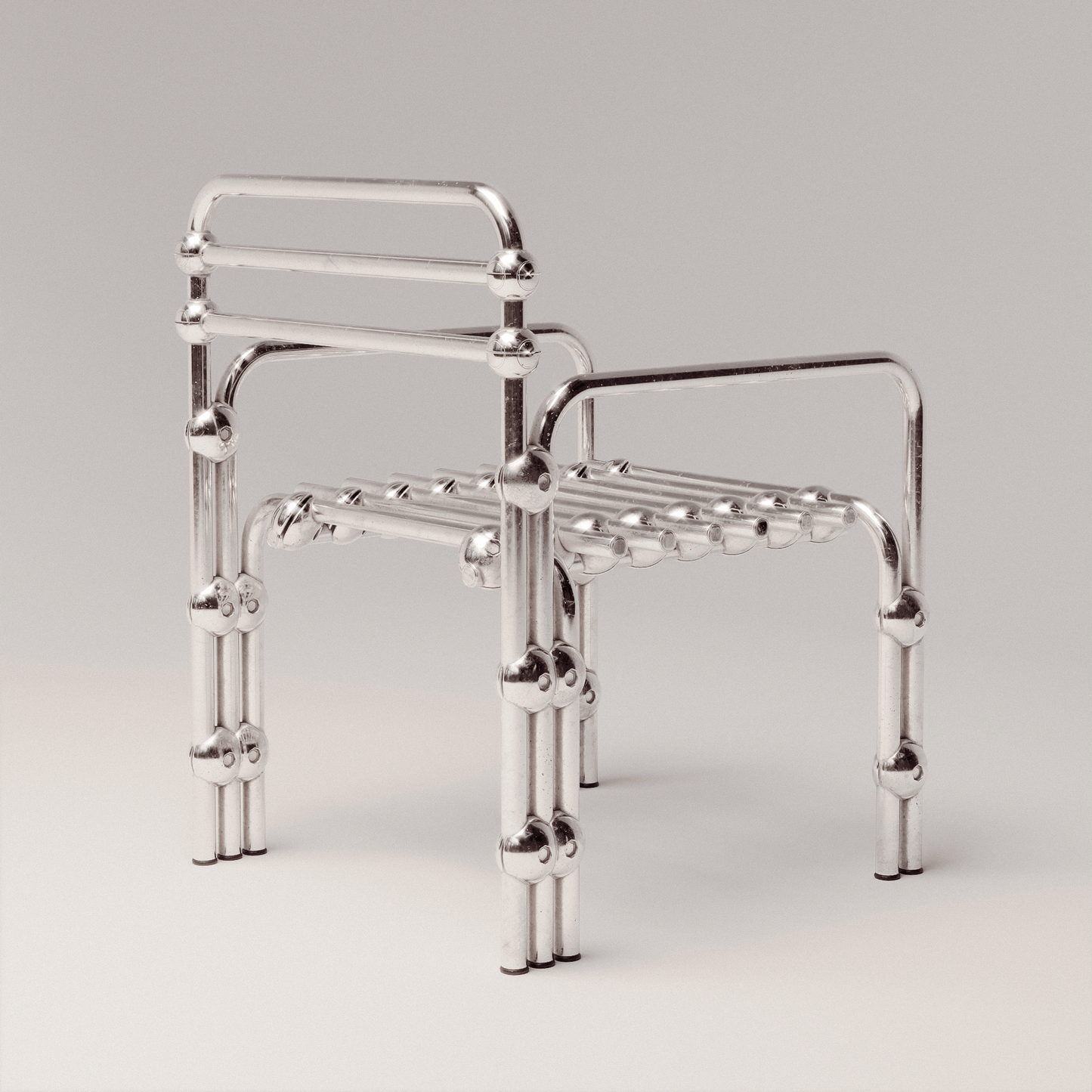 Chromed Lounge Chair
