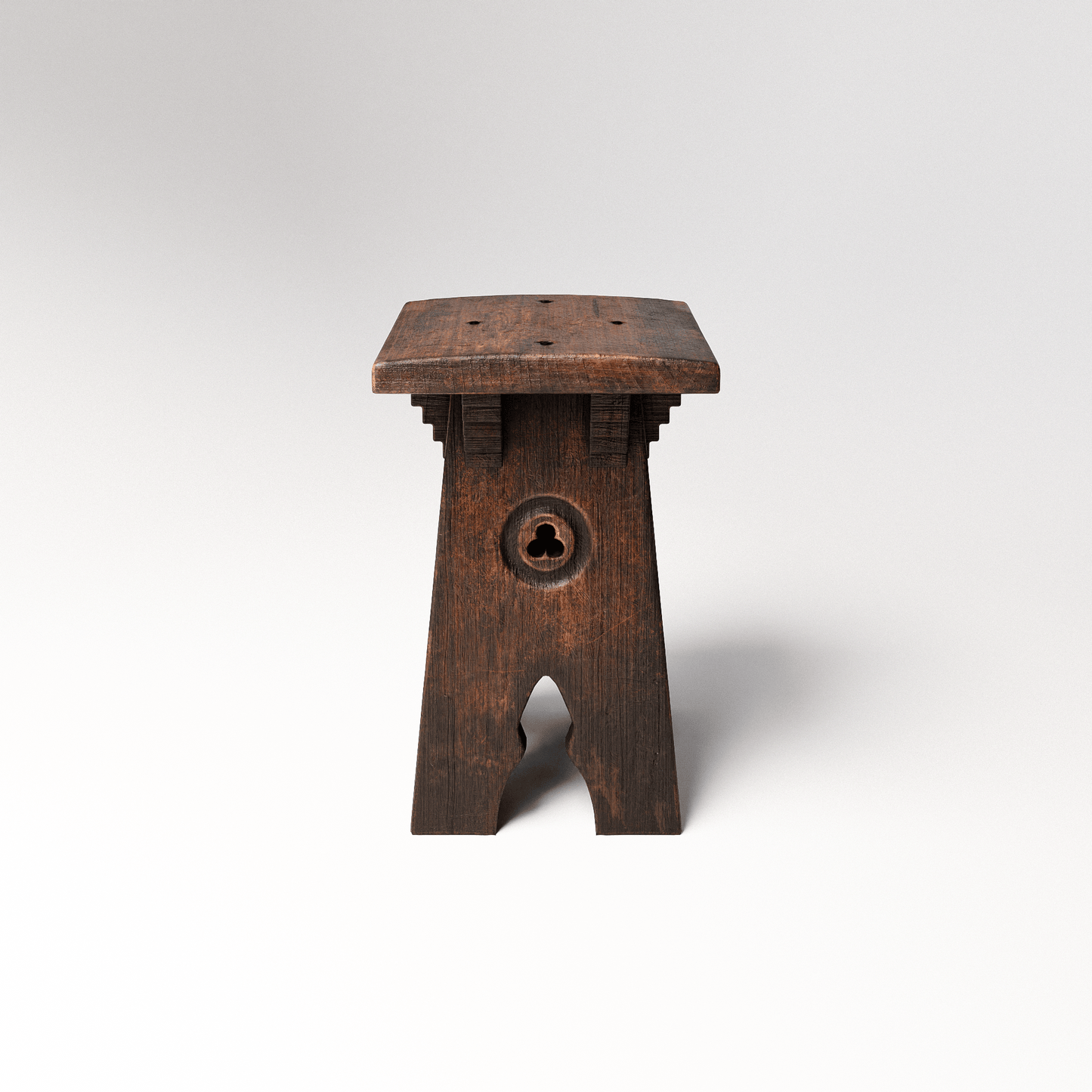 Gothic Oak Stool