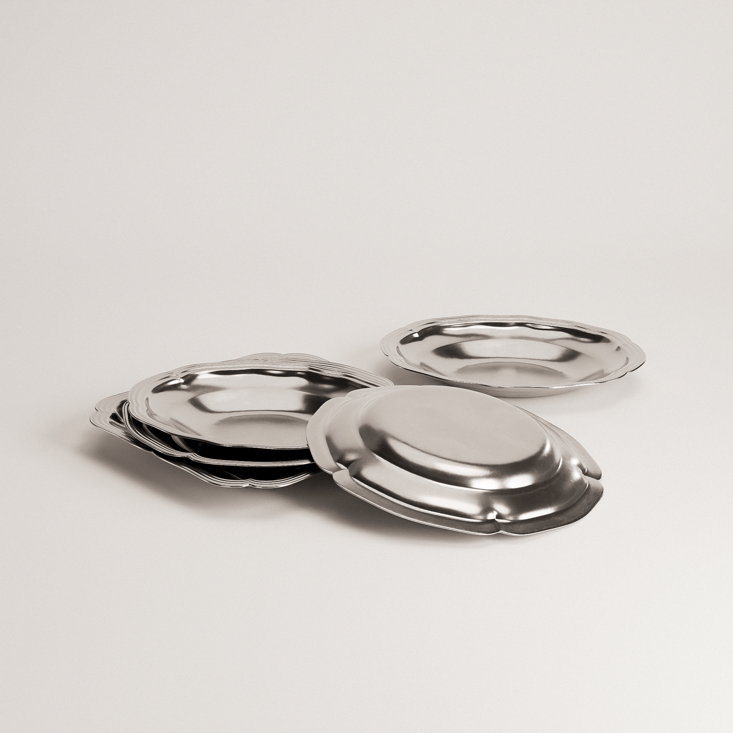Pewter Plates Set