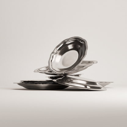 Pewter Plates Set