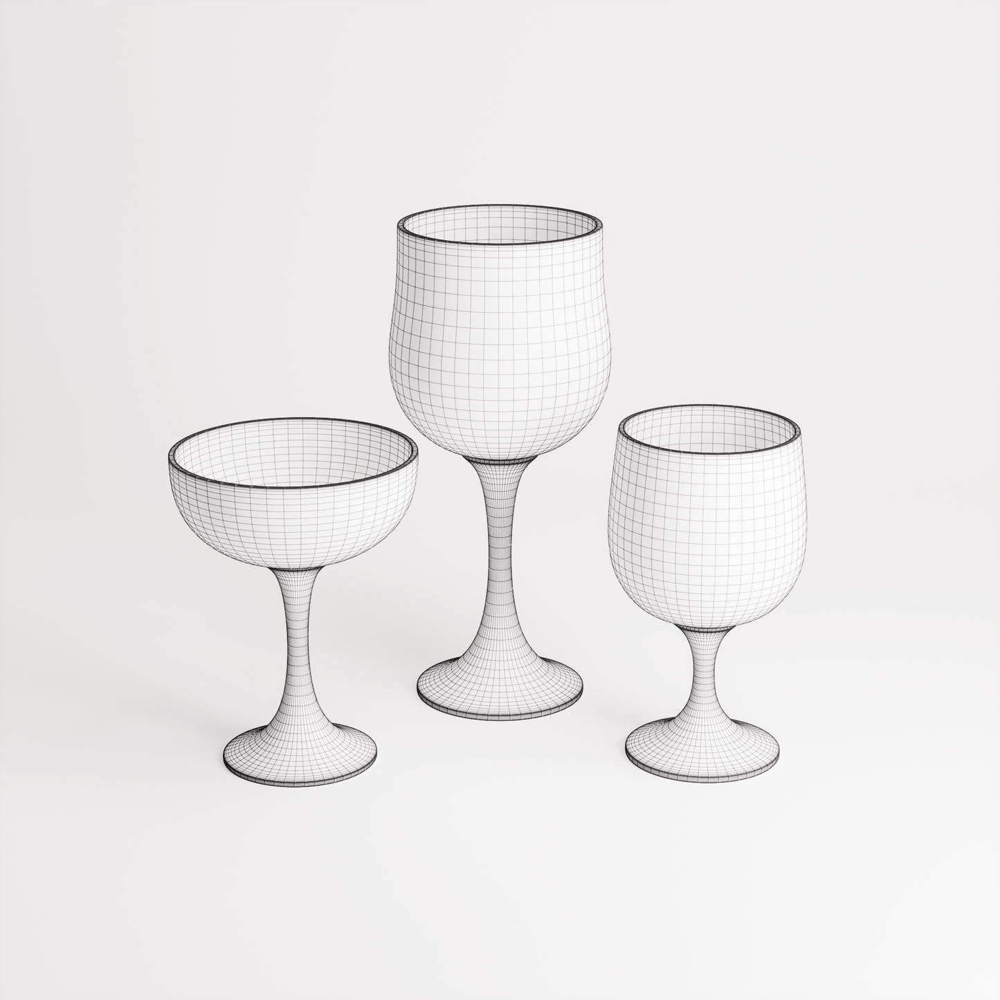 Pewter Goblets Set