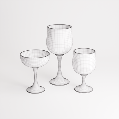Pewter Goblets Set