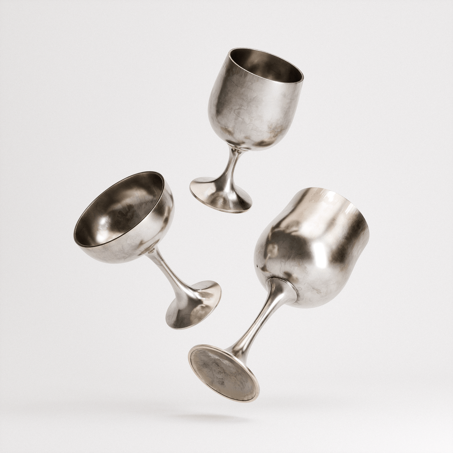 Pewter Goblets Set