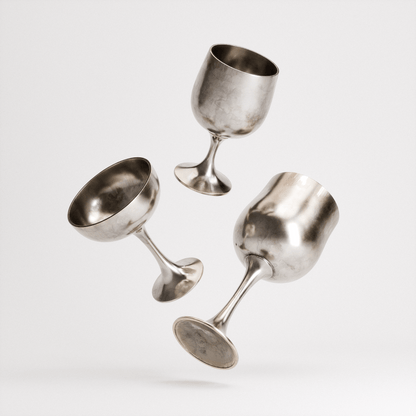 Pewter Goblets Set
