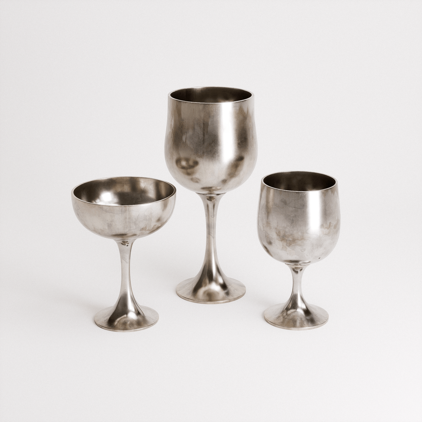 Pewter Goblets Set