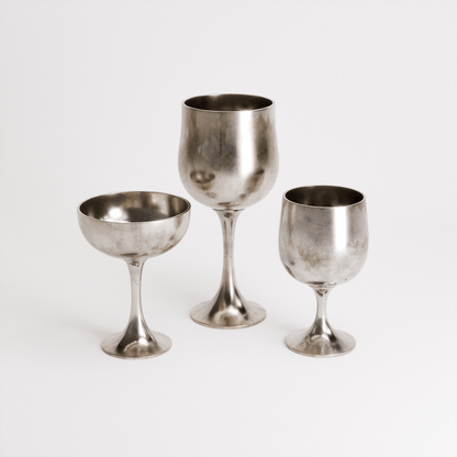 Pewter Goblets Set