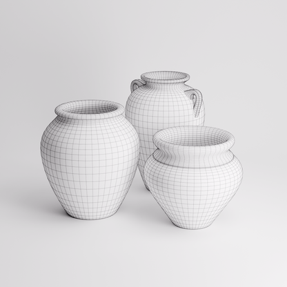Terracotta Pots Set 02