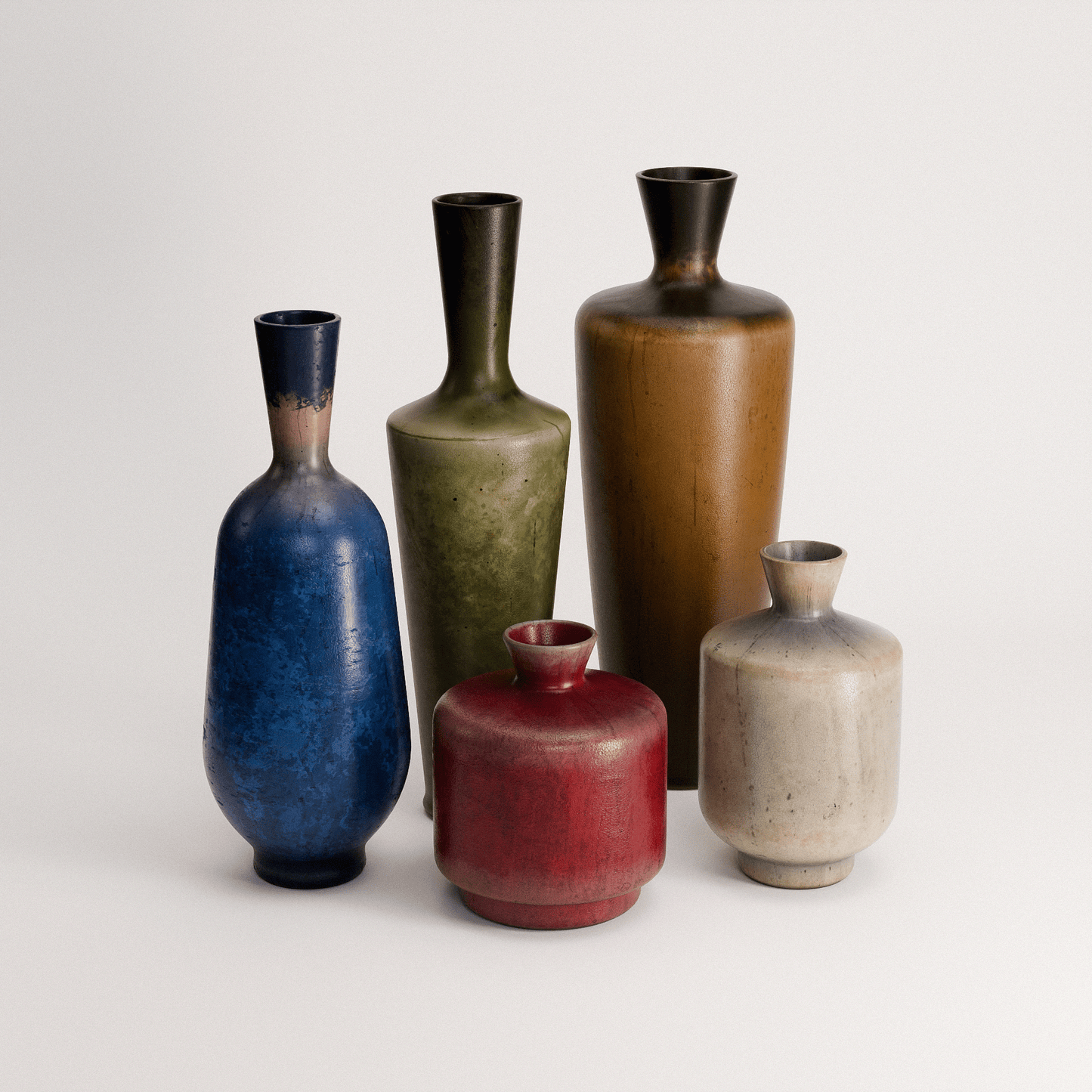 Stoneware Vases Set 01