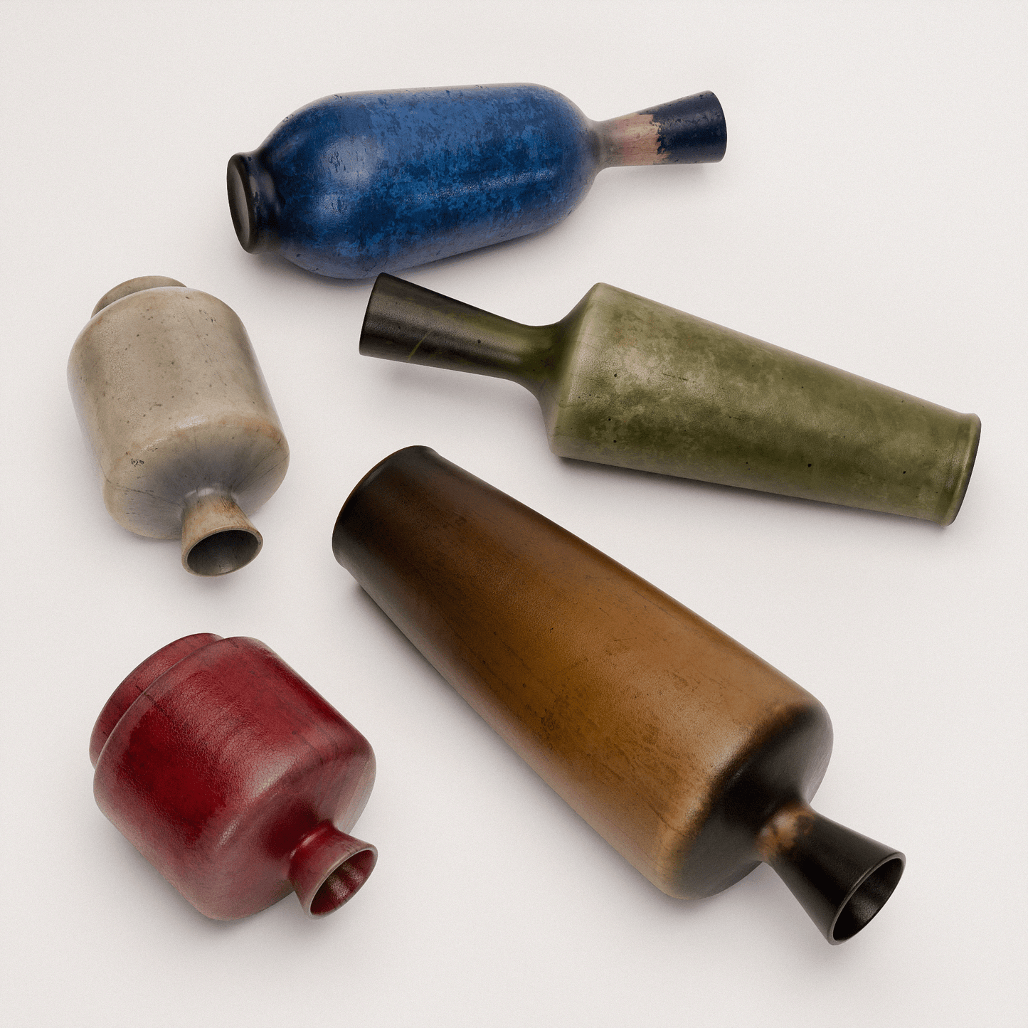 Stoneware Vases Set 01