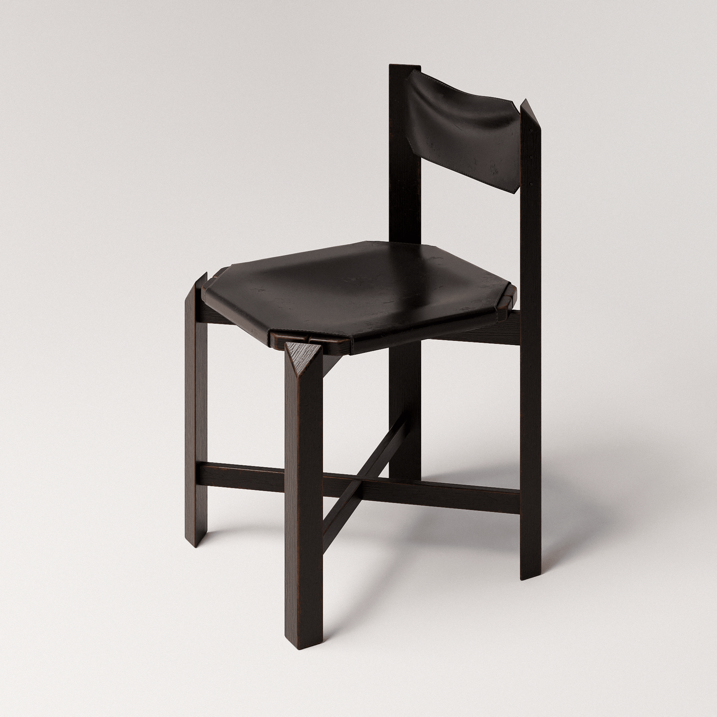 Black Leather Dining Chair