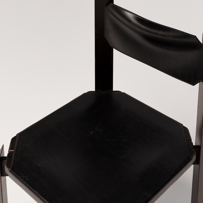 Black Leather Dining Chair