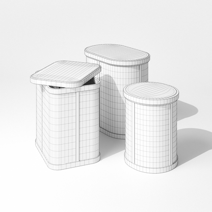 Wicker Bins Set